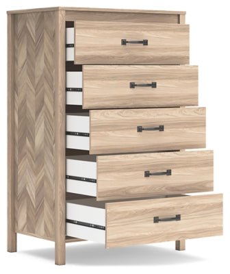 Battelle Chest of Drawers - Light Brown Accent Chest modern furniture Contempo Furniture