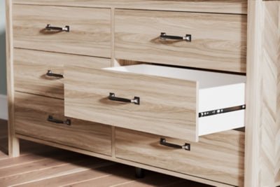 Battelle Dresser - Light Brown Dresser modern furniture Contempo Furniture