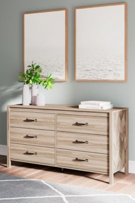 Battelle Dresser - Light Brown Dresser modern furniture Contempo Furniture