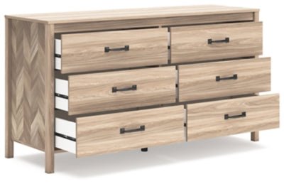 Battelle Dresser - Light Brown Dresser modern furniture Contempo Furniture