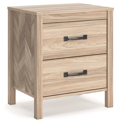 Battelle Nightstand - Light Brown Accent Nightstand modern furniture Contempo Furniture