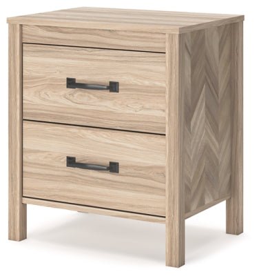 Battelle Nightstand - Light Brown Accent Nightstand modern furniture Contempo Furniture