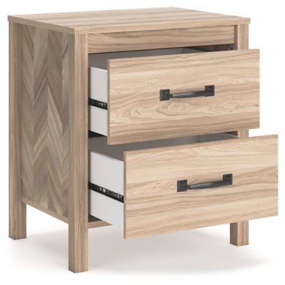 Battelle Nightstand - Light Brown Accent Nightstand modern furniture Contempo Furniture