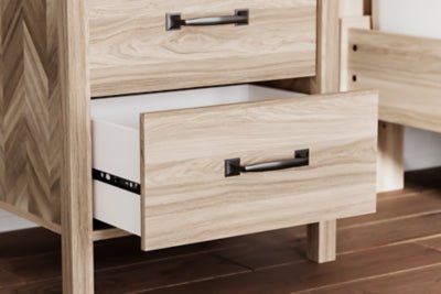 Battelle Nightstand - Light Brown Accent Nightstand modern furniture Contempo Furniture