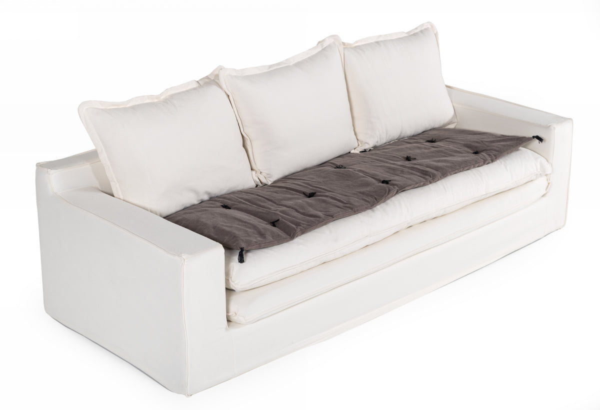Bayberry - Bohemian Dark Grey Fabric Seat Cushion