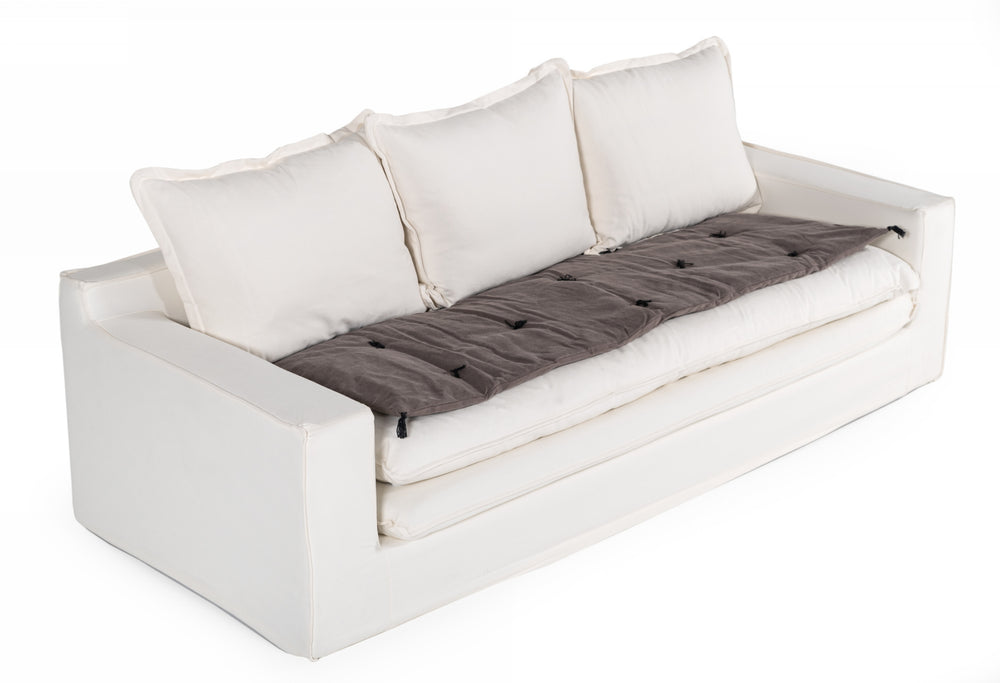 Bayberry - Bohemian Dark Grey Fabric Seat Cushion