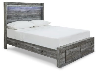 Baystorm Full Panel Bed with 2 Storage Drawers - Gray Storage Bed modern furniture Contempo Furniture