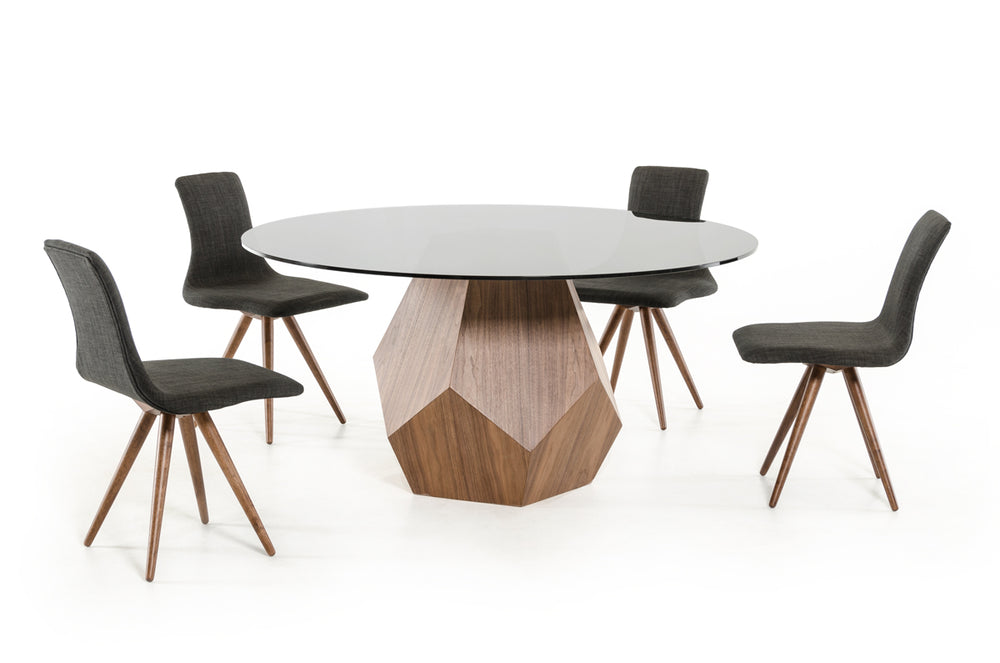Rackham Mid-Century Walnut Round Dining Table - View 5
