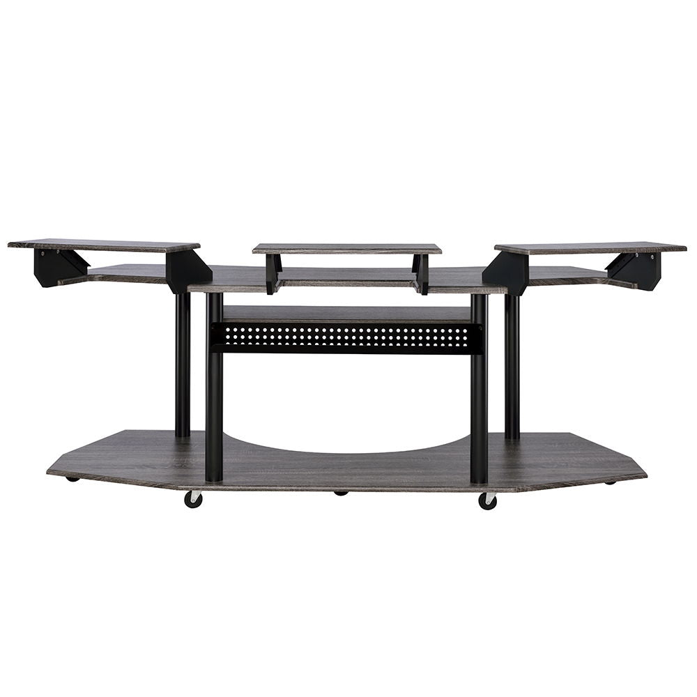 Eleazar - 83" Music Studio Desk - Black Oak