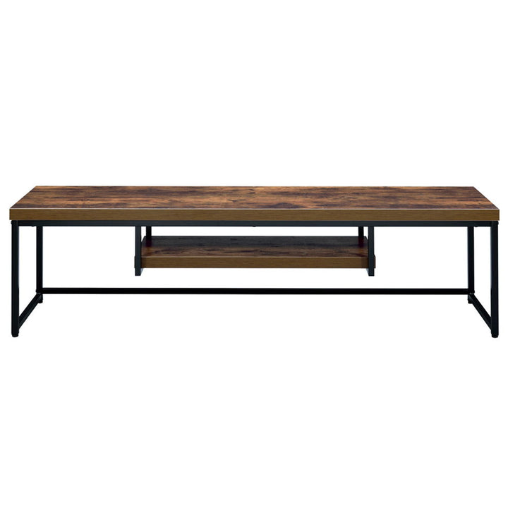 Bob - 16" TV Stand - Weathered Oak & Black Metal