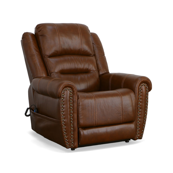 Oscar Leather Power Lift Recliner with Right