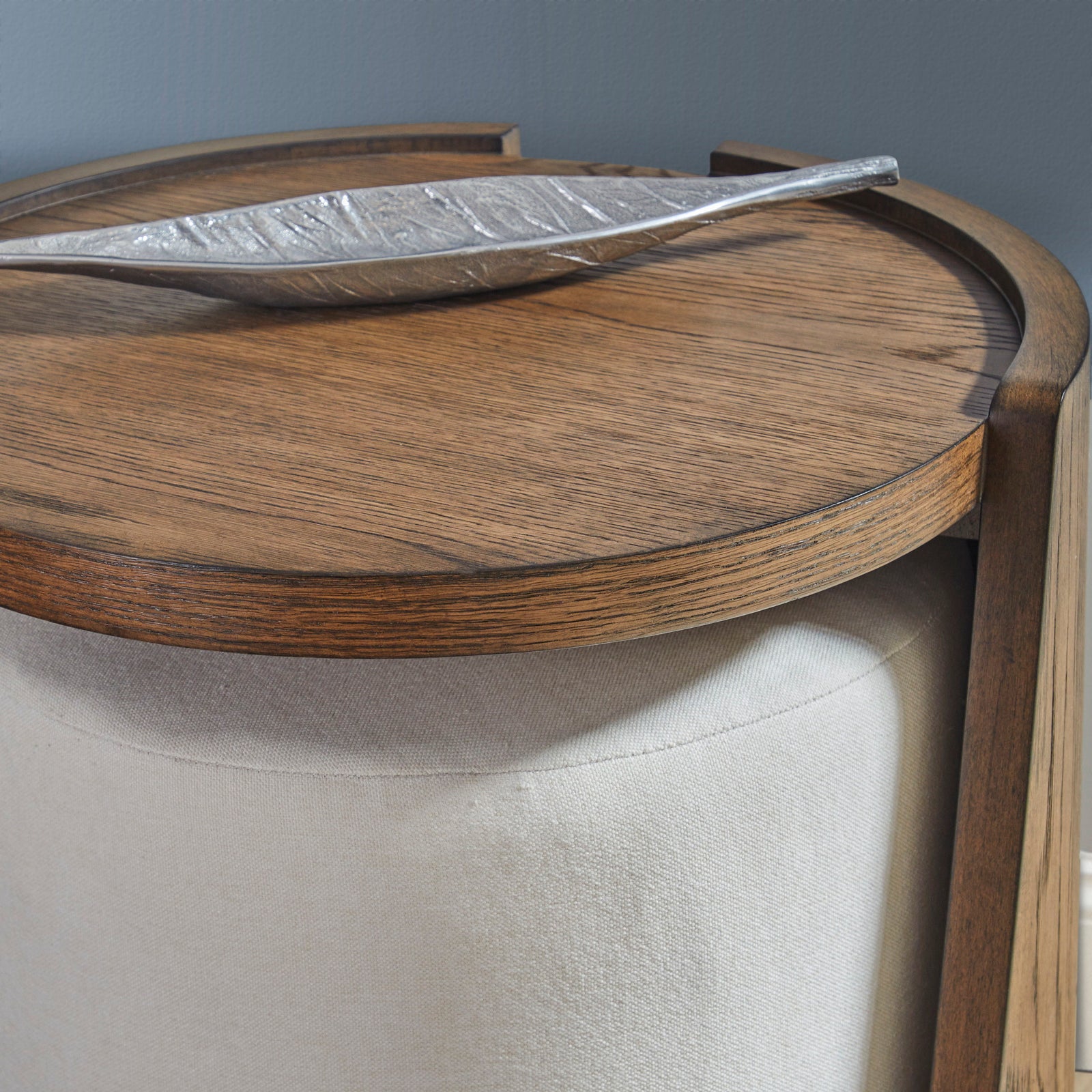 Lyra  End Table  Dark Brown / White