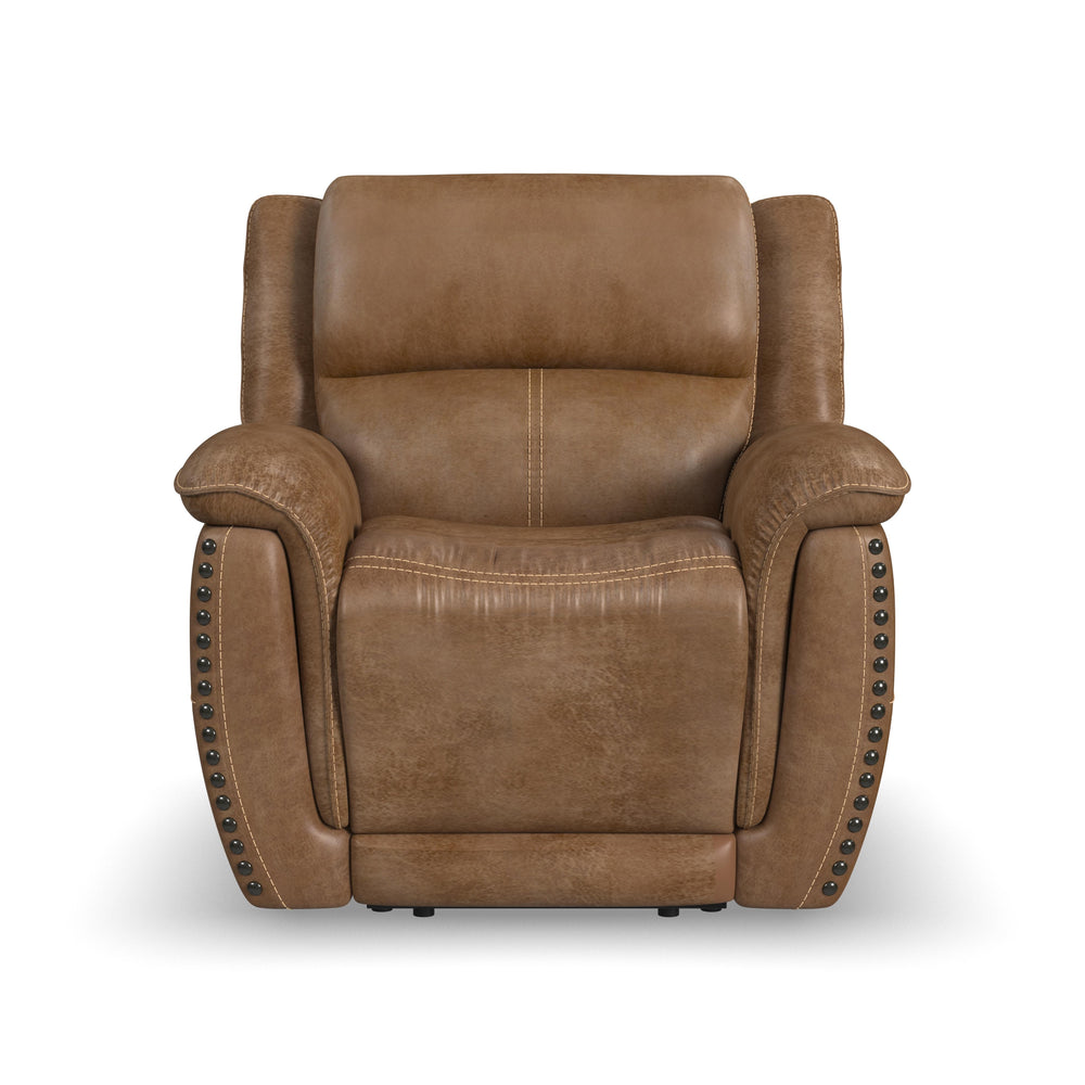 Beau Fabric Power Recliner with Power Headrest in Silt
