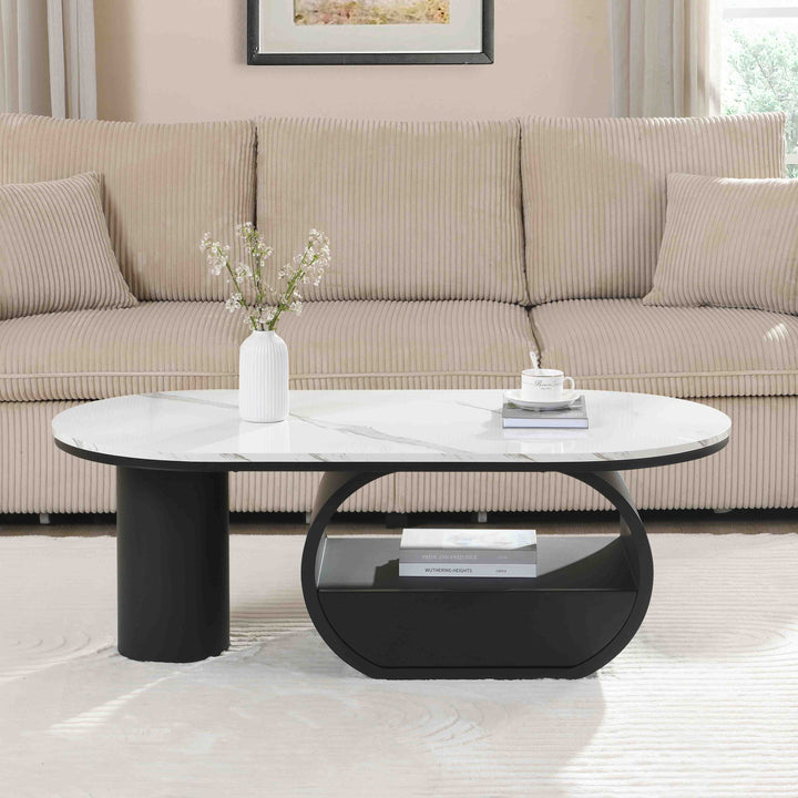 modern-oval-faux-marble-coffee-table-with-storage-drawer
