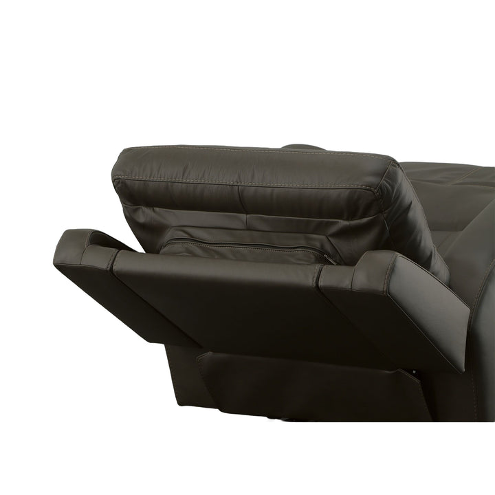 Jarvis Leather Power Recliner with Power Headrest in Mica