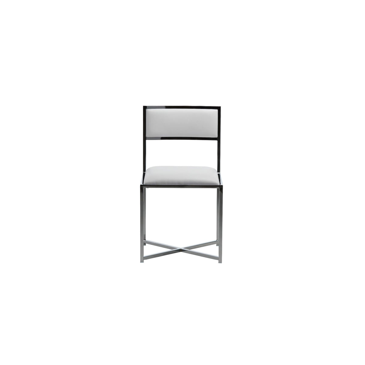 Amalfi X-Base Chair in White Leather modern furniture Contempo Furniture