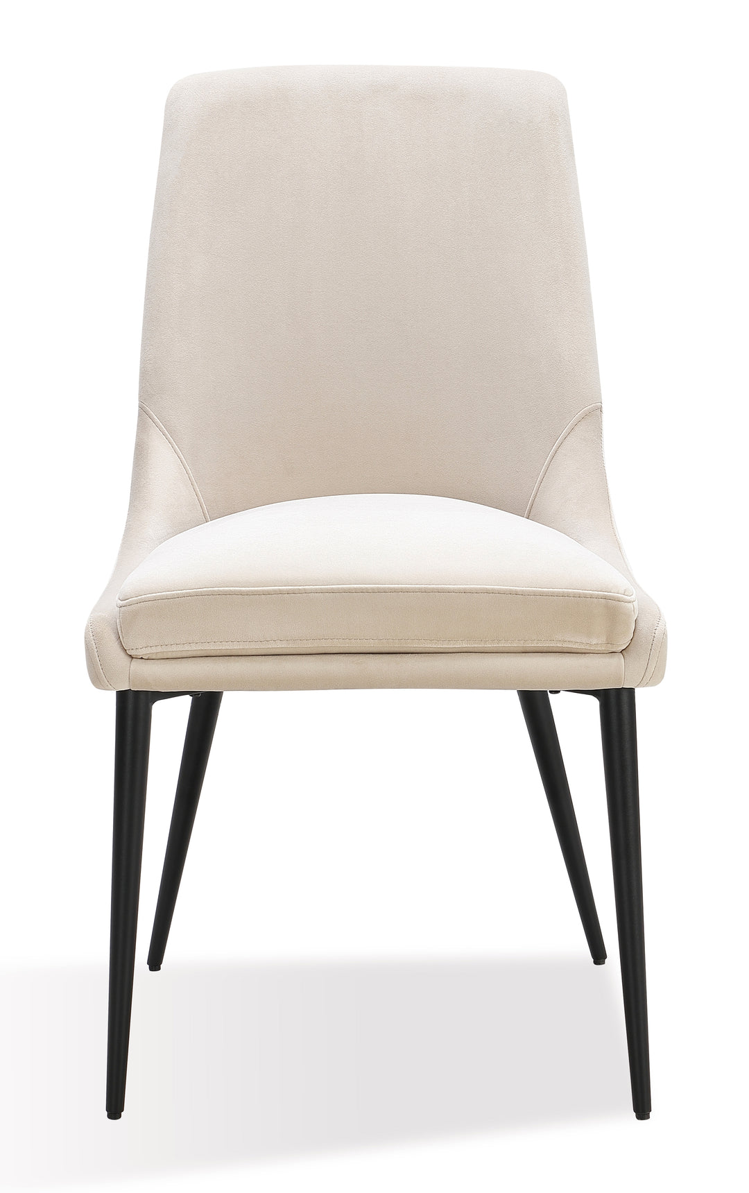 Modus Furniture Fmbf63B Winston Upholstered Metal Leg Dining Chair In Cream And Black