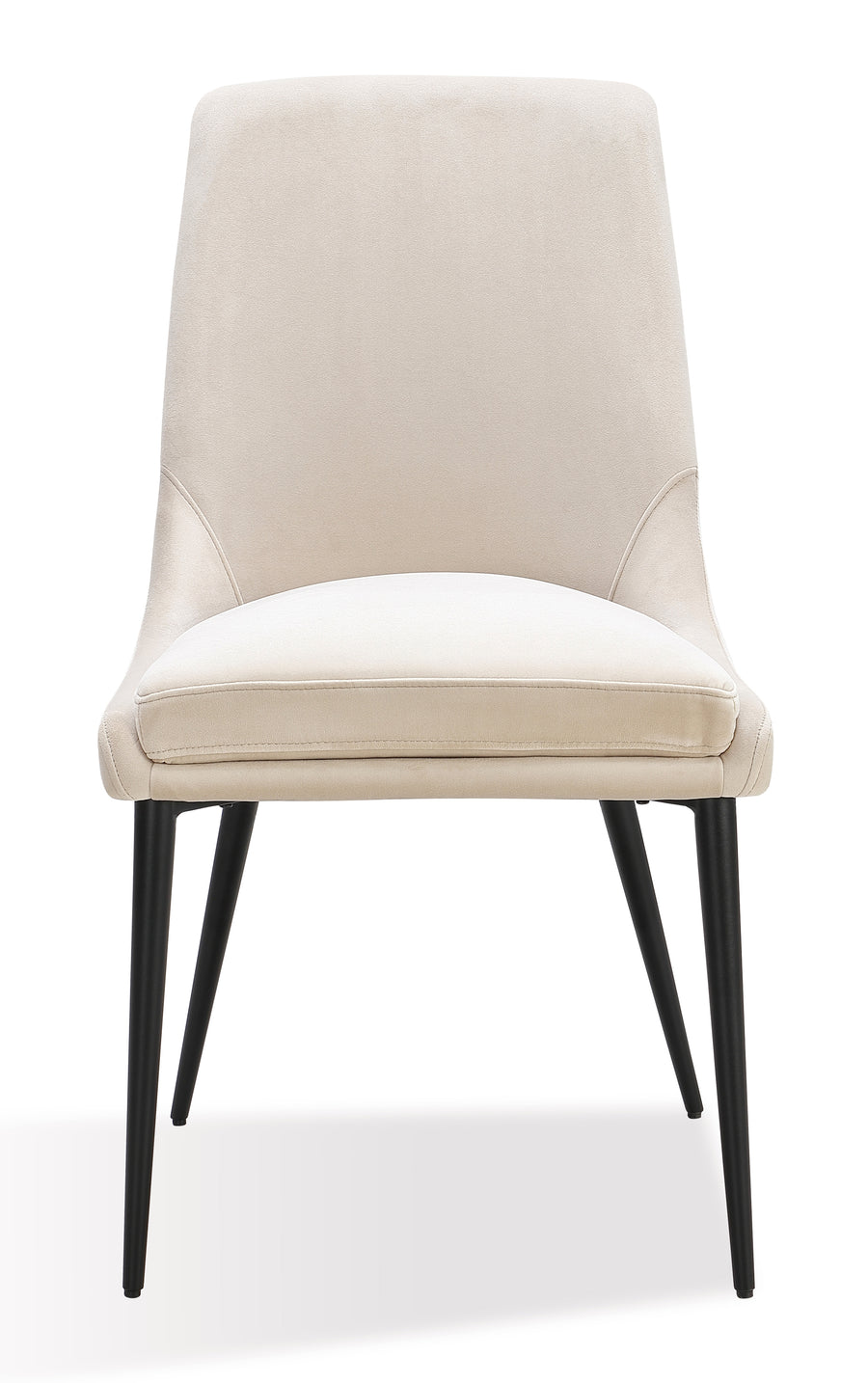 Modus Furniture Fmbf63B Winston Upholstered Metal Leg Dining Chair In Cream And Black