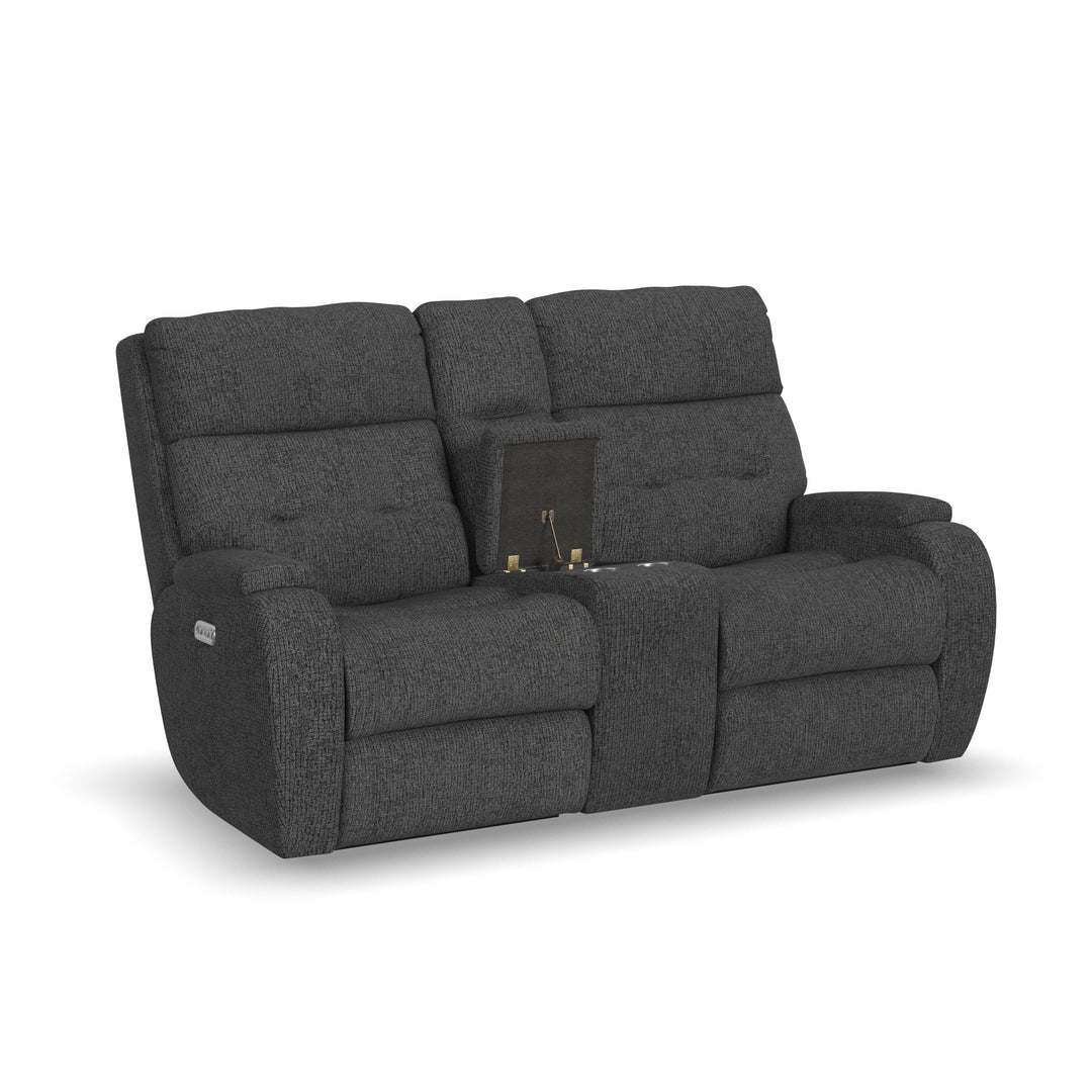 flexsteel-2906-601h-strait-power-reclining-loveseat-with-console-power-headrests-gray