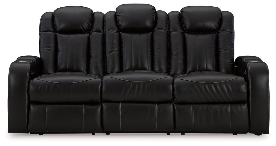 Caveman Den - Power Reclining Sofa With Adj Headrest - Midnight