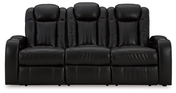 Caveman Den - Power Reclining Sofa With Adj Headrest - Midnight