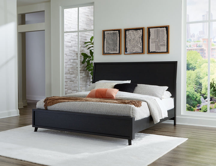 Danziar - King Panel Bed - Black by Ashley Furniture product image