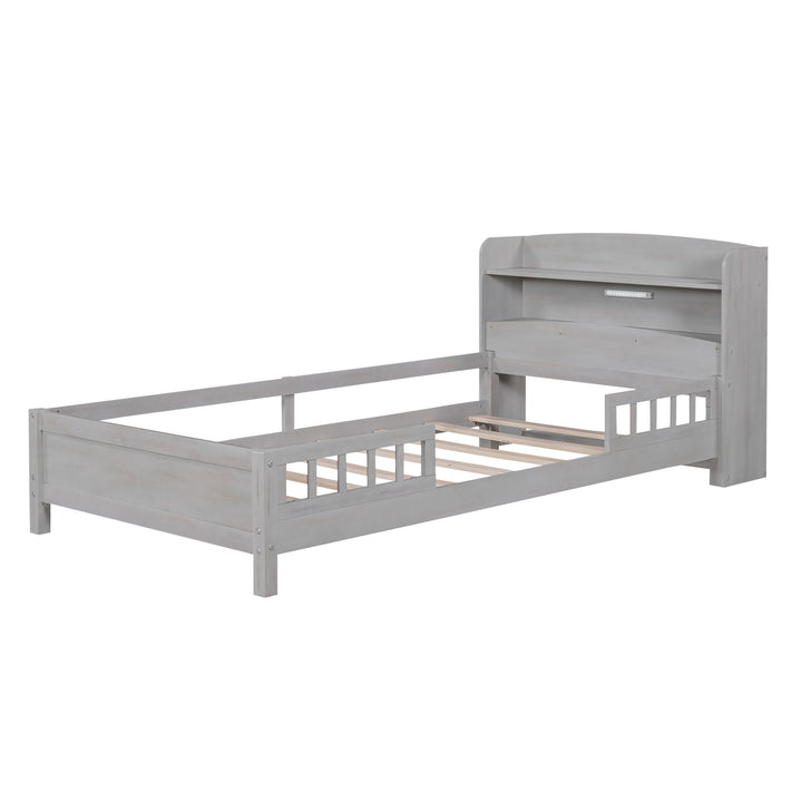 wood-twin-size-platform-bed-with-built-in-led-light-storage-headboard-and-guardrail-antique-grey