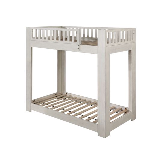 Cedro Twin over Twin Bunk Bed - Weathered White