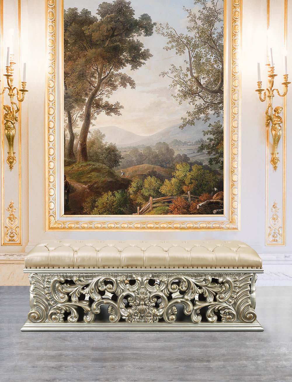 Sorina Bench - Antique Gold