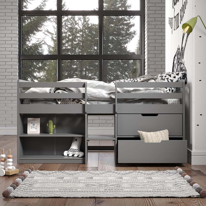 Fabiana Twin Loft Bed with Storage