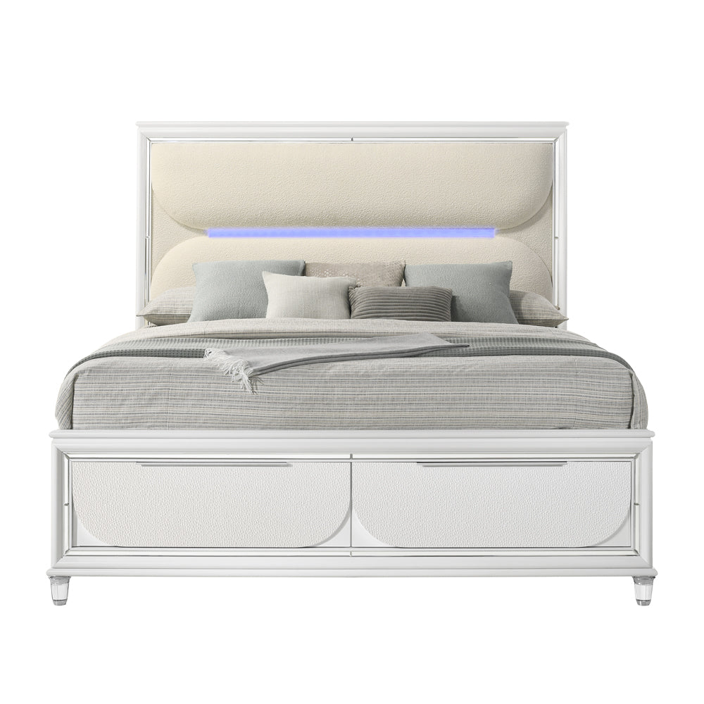 Tarian Queen Bed with LED & Storage