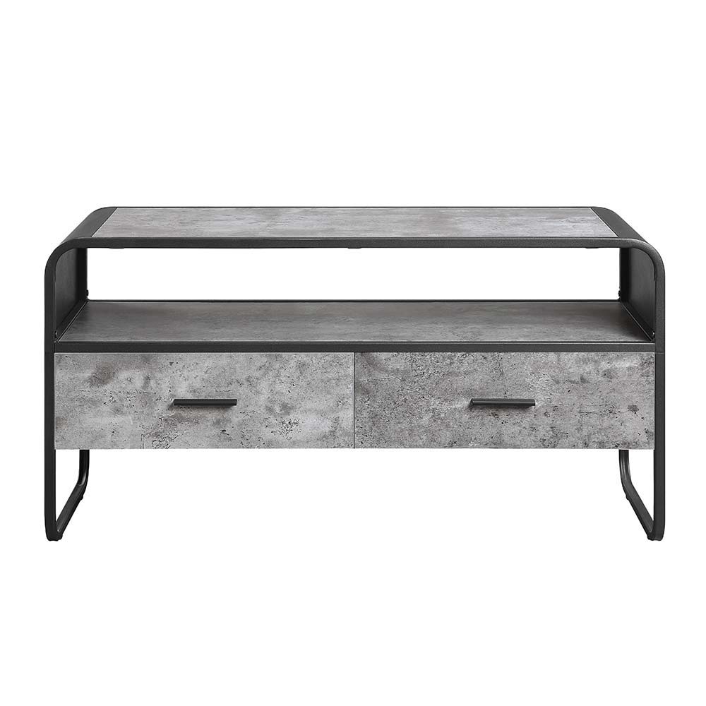 Raziela - 22" TV Stand - Concrete Gray & Black