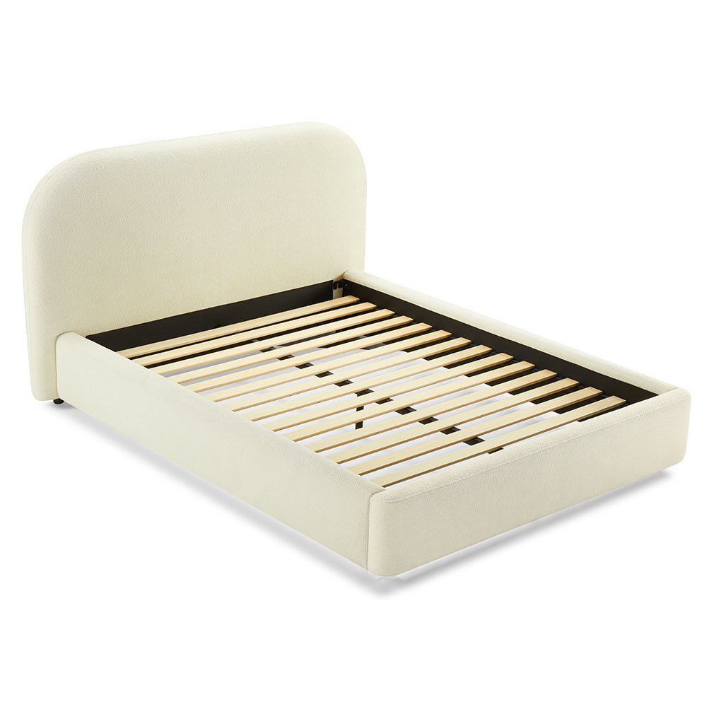 Arden Full Bed - Beige Chenille