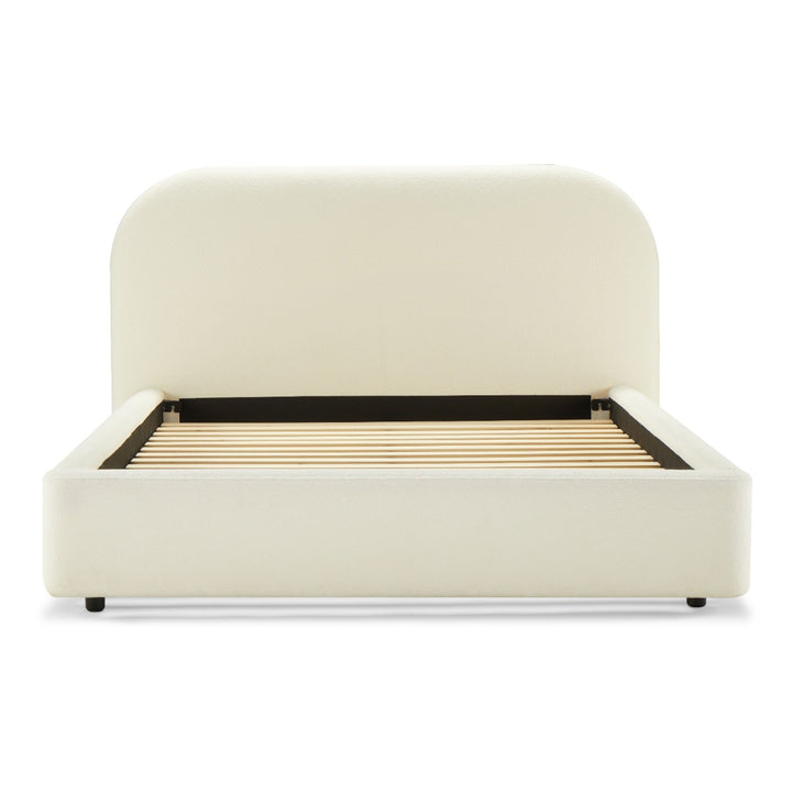 Arden Full Bed - Beige Chenille