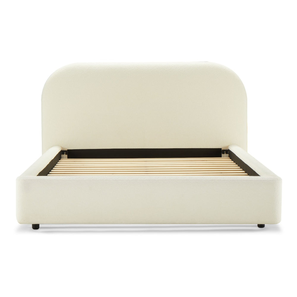 Arden Full Bed - Beige Chenille