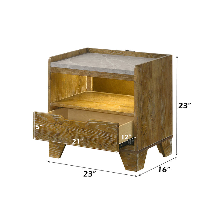 Garcia Nightstand with LED