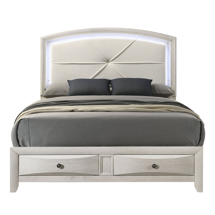 Ramondi Queen Bed with Storage &amp; LED