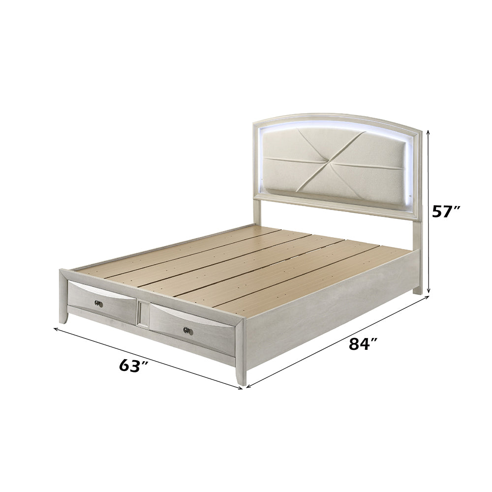 Ramondi Queen Bed with Storage & LED