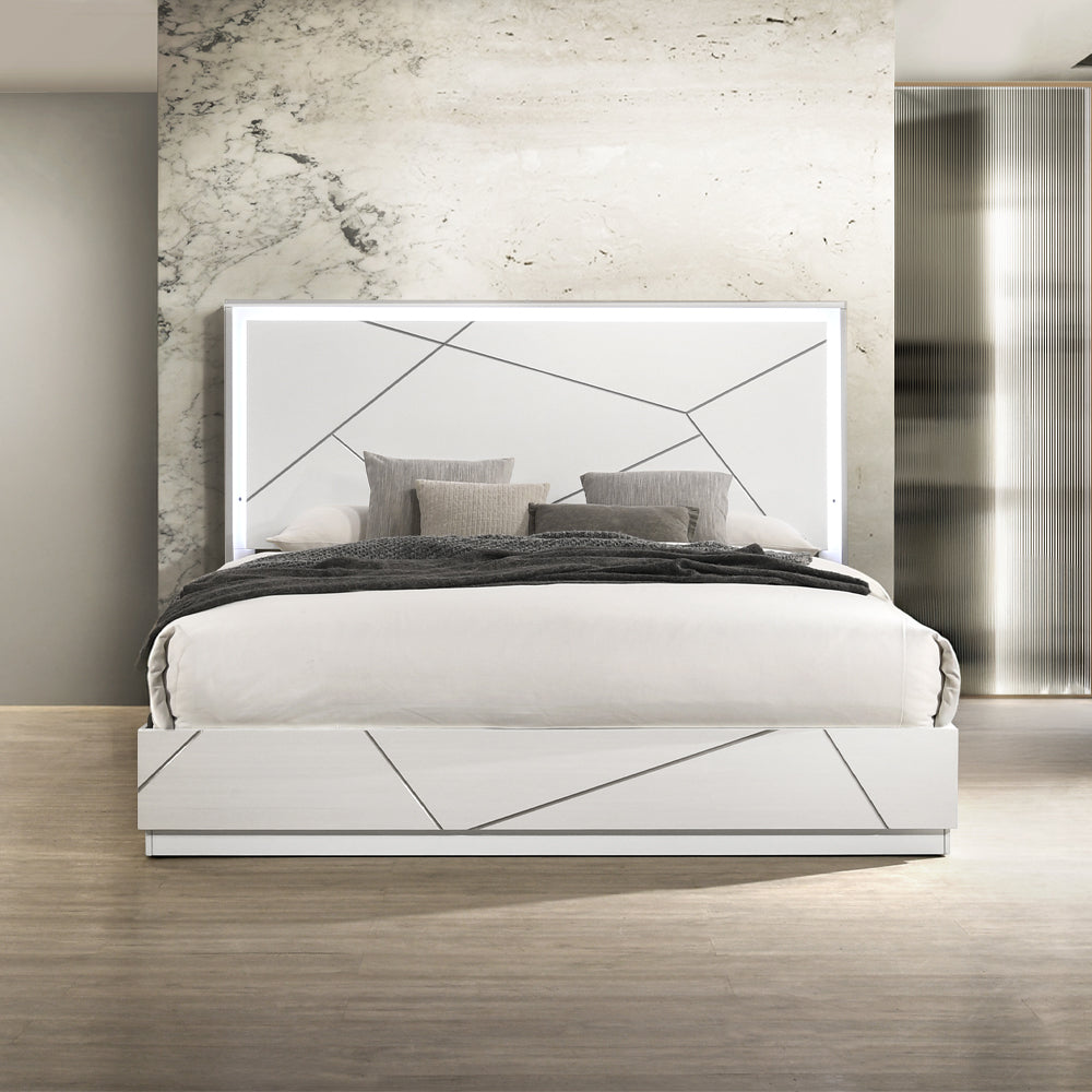 Esther Eastern King Bed with LED