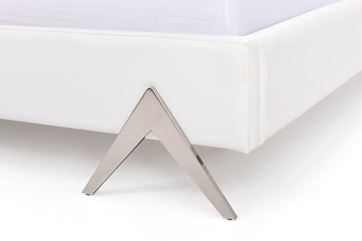 Candid Modern White Bed