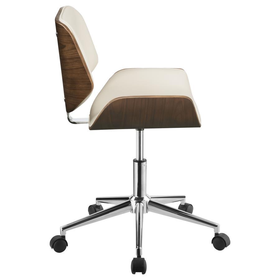 Addington - Upholstered Adjustable Office Desk Chair - Ecru