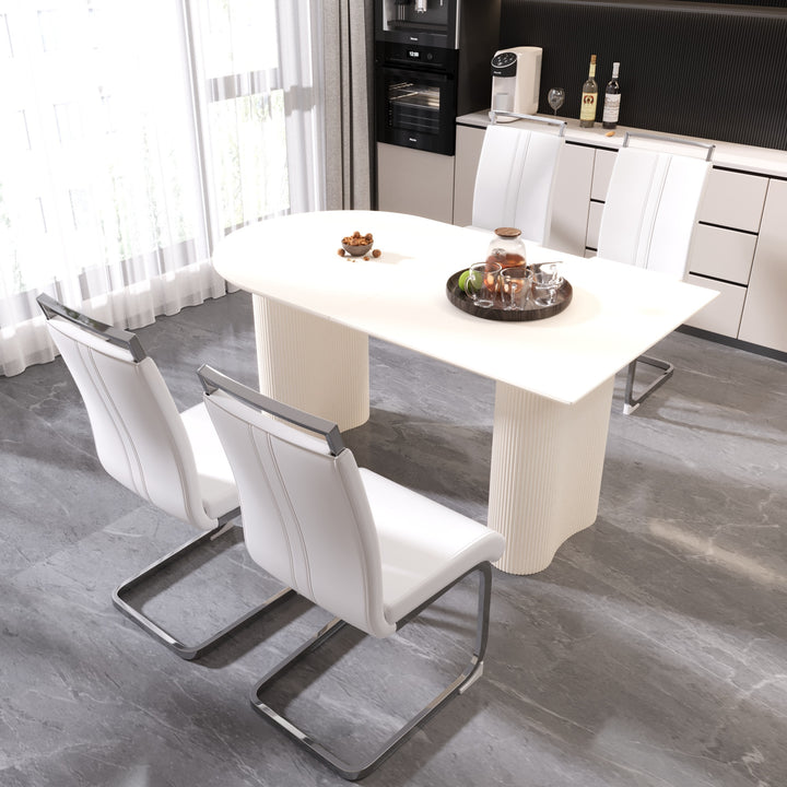 medieval-modern-cream-white-dining-table-set-5-piece
