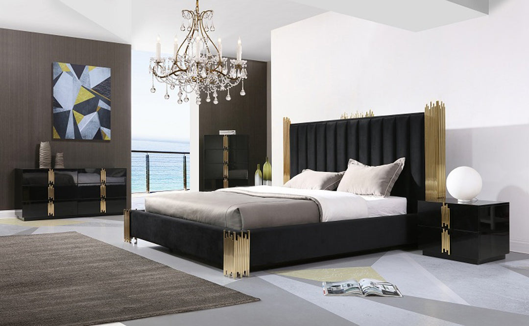 Token Modern Black & Gold Bed