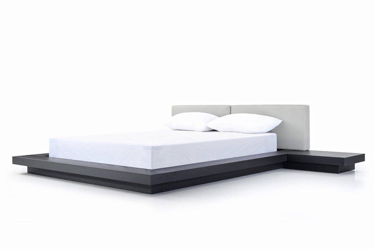 Opal Modern Wenge  and  Grey Platform Bed