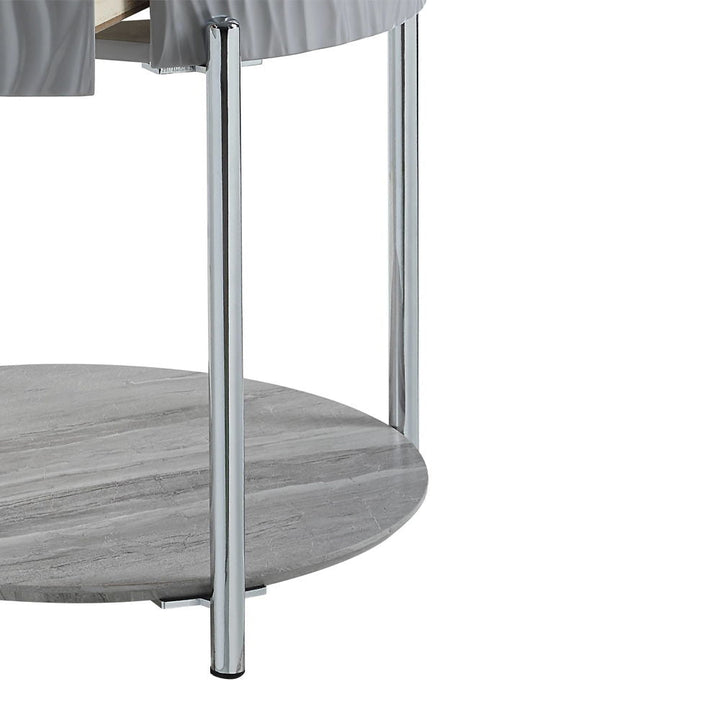 yukino-end-table-gray-high-gloss-chrome
