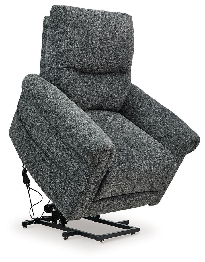 Aureta Power Lift Recliner with Heat and Massage in Next-Gen Nuvella™ Fabric - Brown