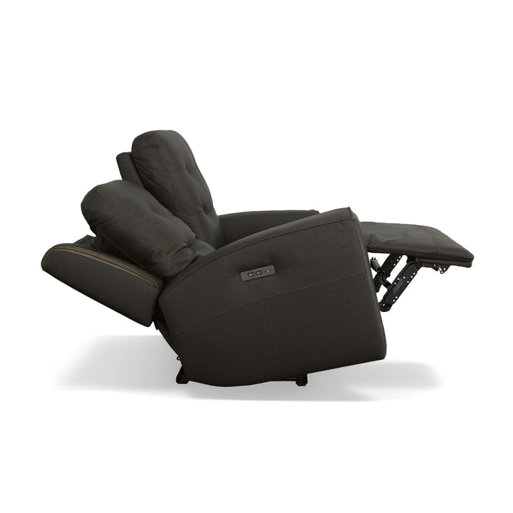 Iris Power Reclining Loveseat With Power Headrests Charcoal