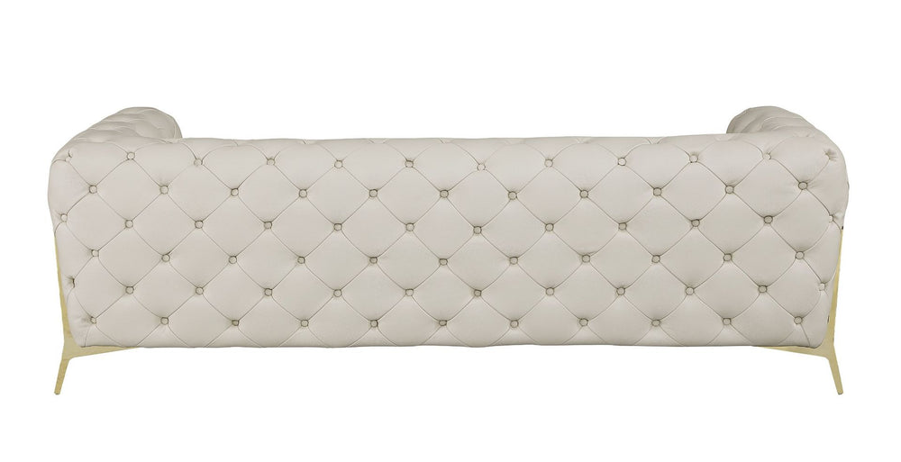 DivanItalia 970 2-Piece Sofa Set in Top-Grain Italian Leather - Cream