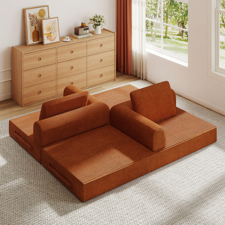 corduroy-convertible-sleeper-sofa-bed-with-pillow-organe