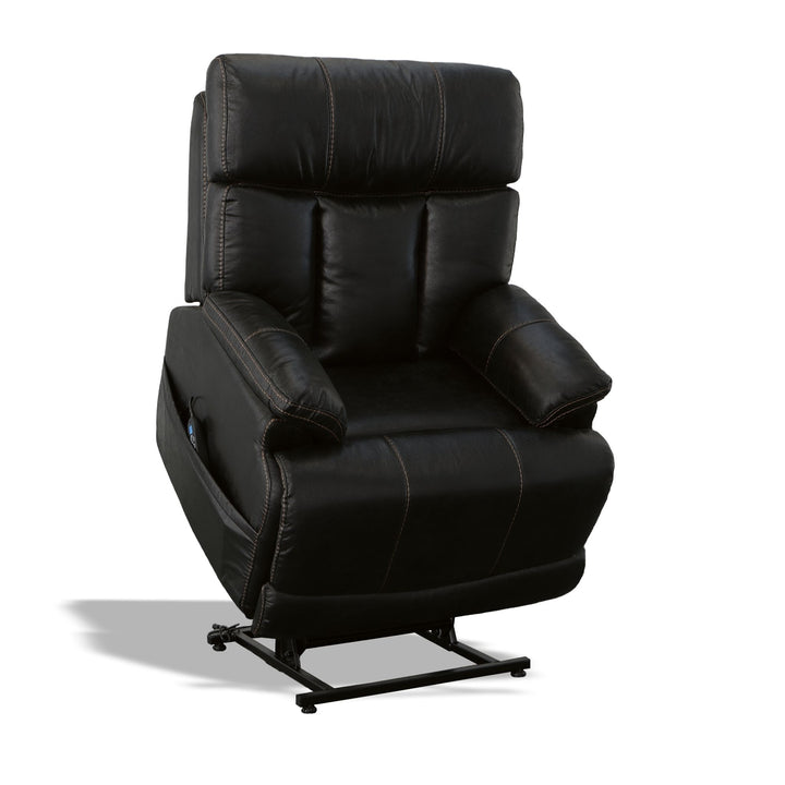 Clive Fabric Power Lift Recliner with Power Headrest &amp; Lumbar in Peppercorn